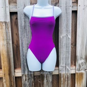 Calvin Klein One Piece Size 4 Purple Spandex Blend